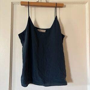 Everlane Silk Cami Top Midnight Blue